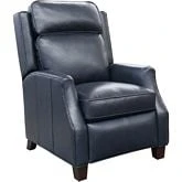 Nixon Manual Recliner in Shoreham Blue Leather